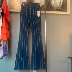 Striped Flare Jeans!